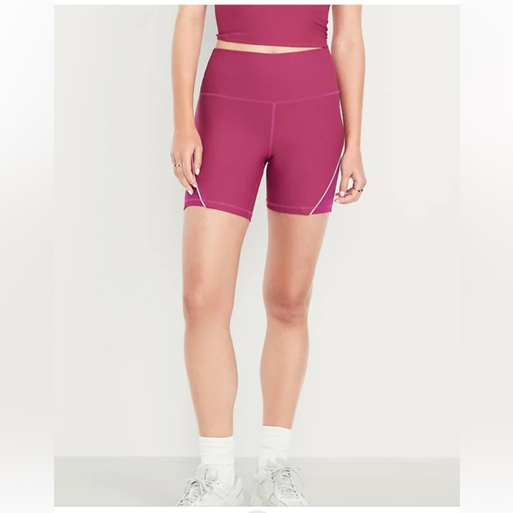 High-Waisted PowerSoft Biker Shorts -- 6-inch inseam
